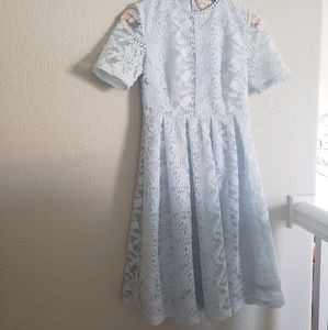 Rachel Parcell blue lace dress